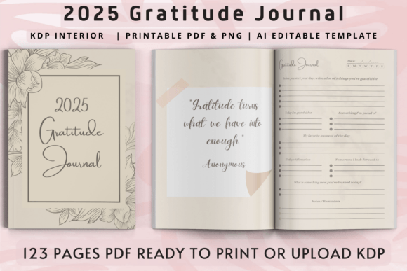 2025 Gratitude Journal KDP Interior