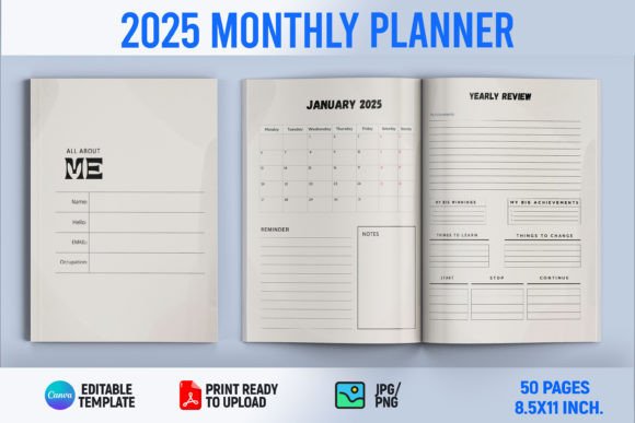 2025 Monthly Planner KDP Interior: A Strategic Tool for Aspiring and Established Authors