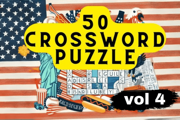 50 Crossword Puzzle for Kids 2024 Vol 4