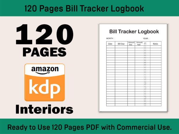 Bill Tracker Logbook KDP Interior-11: A Digital Printable Solution for Efficient Bill Management