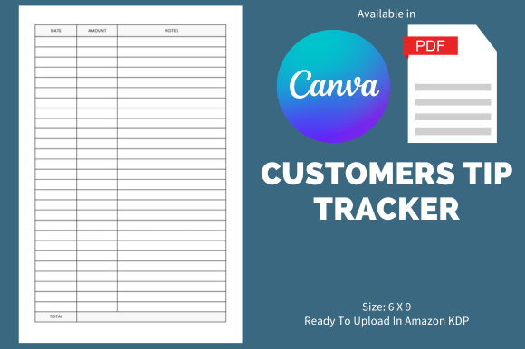 Customers Tips Tracker - KDP Interior: A Smart Solution for Aspiring Authors