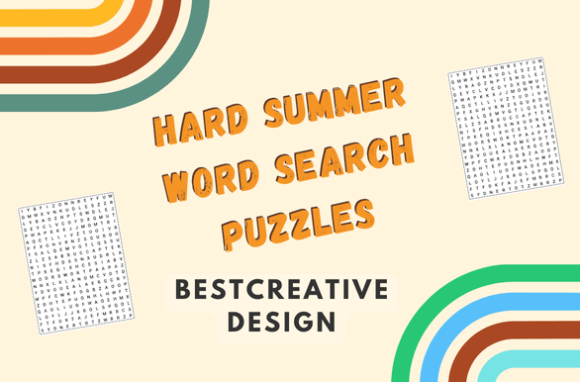 Hard Summer Word Search Puzzles