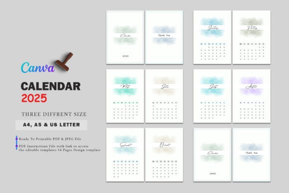 Printable Calendar Template 2025