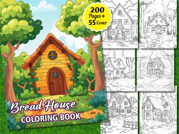 The 200 Bread House Coloring Book for Adults: A Creative and Educational Resource